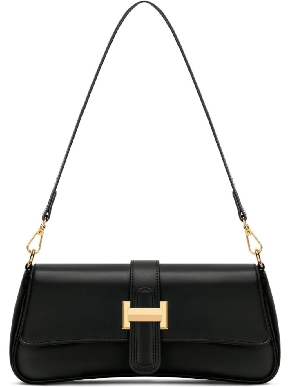 Women's Black Small Hobo Vegan Leather Mini Retro Clutch Crossbody Bag